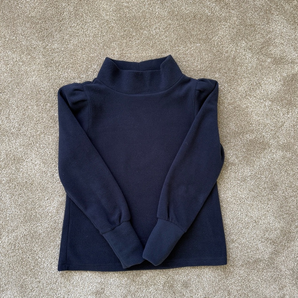 Dudley Stephen’s Puff Sleeve Fleece, Medium, Navy blue